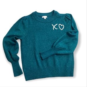 LC Shimmer Green Sweater